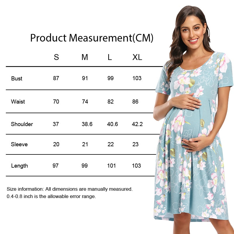 Guest Dressed-Short Sleeve Casual Maternity Dress