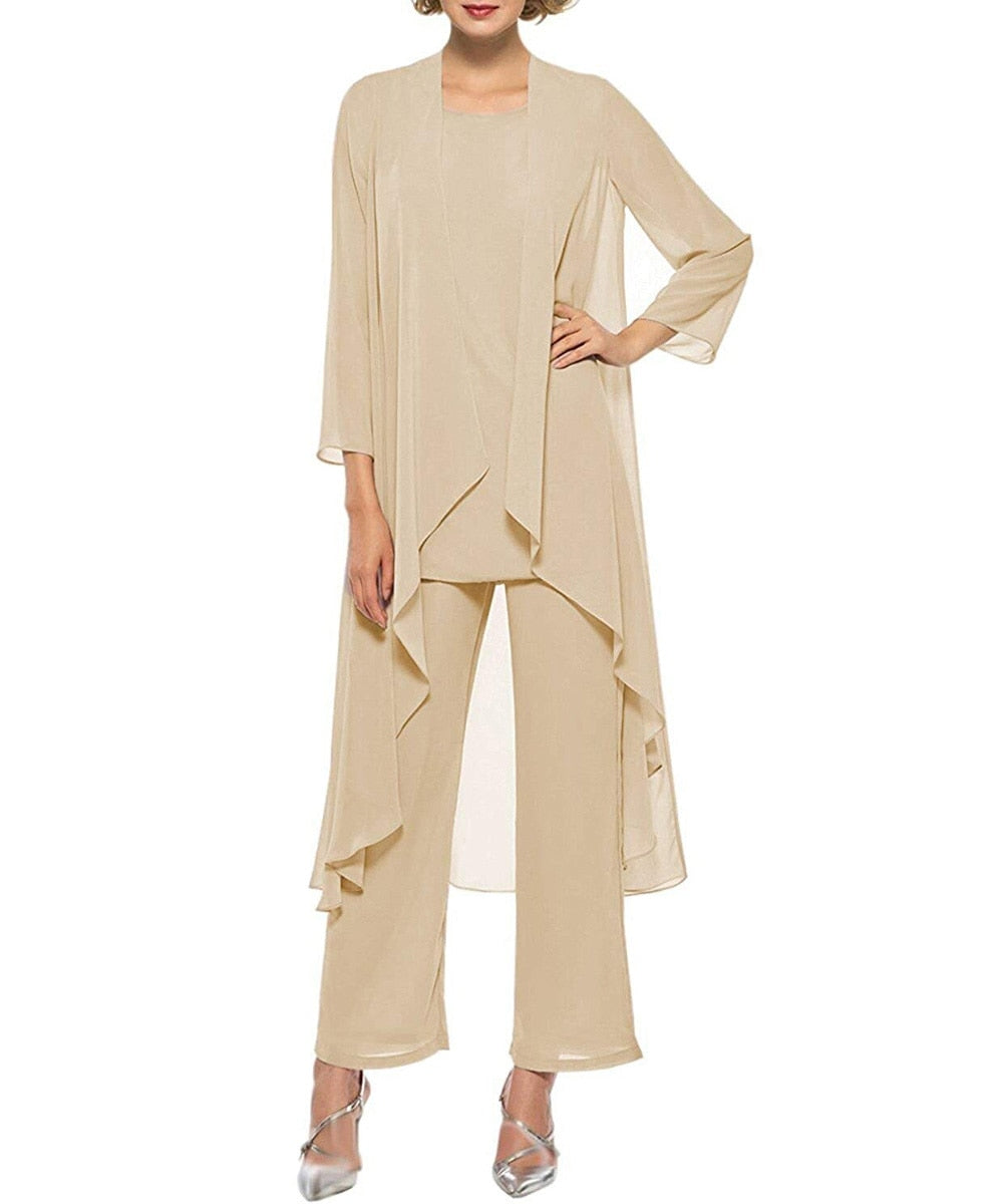 Guest Dressed-Mother of the Bride/Groom 3 Piece Pantsuit in