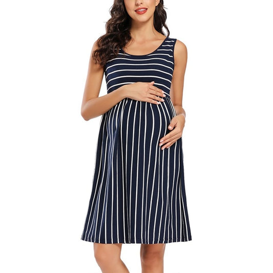 Guest Dressed-Short Sleeve Casual Maternity Dress
