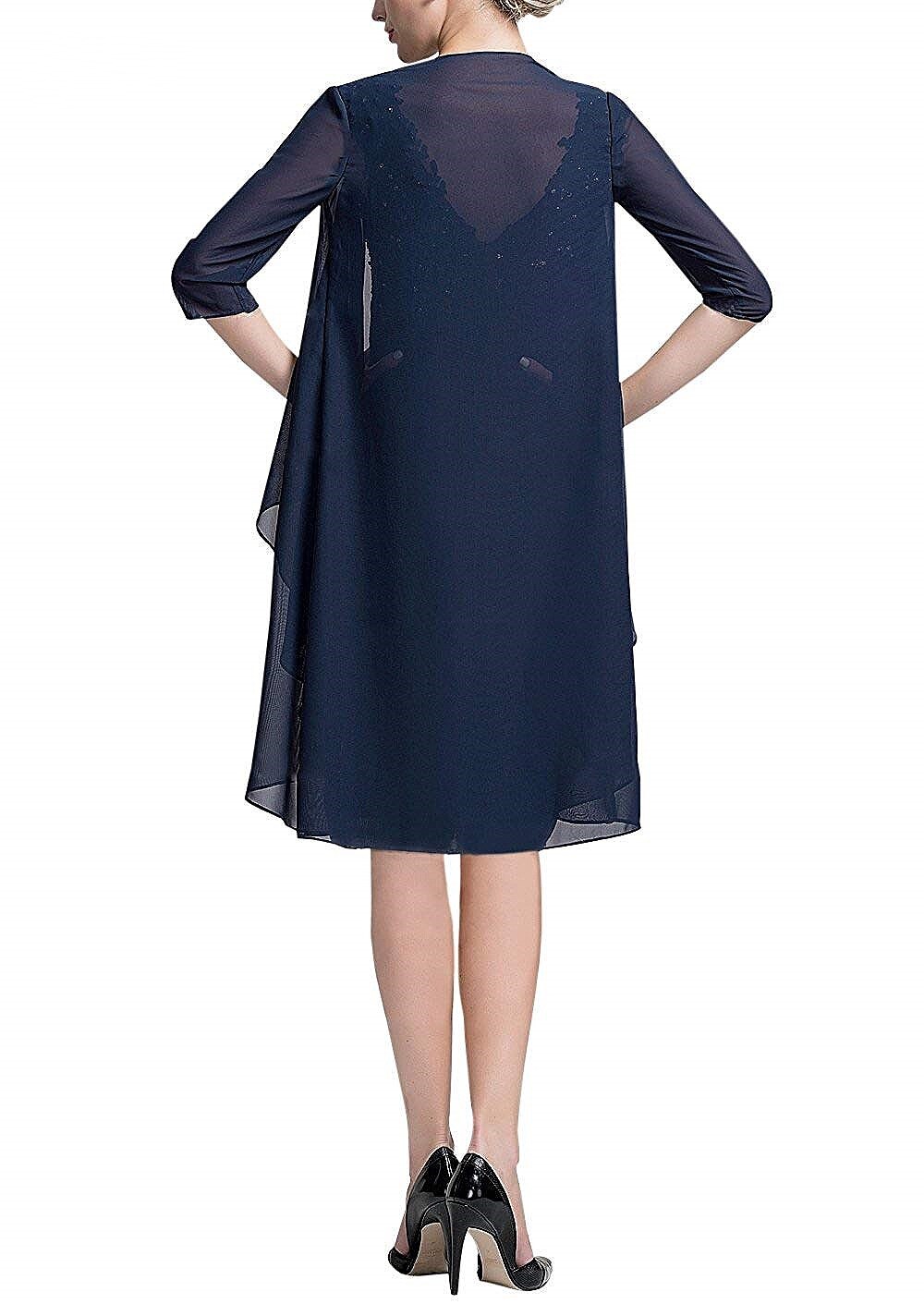 Guest Dressed-Two- Piece Knee-Length Mother of the Bride/Groom Dresses With Jacket