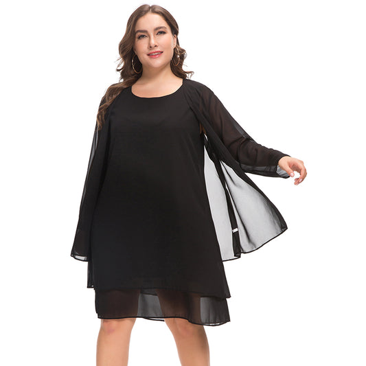 Guest Dressed-2-Piece Mother of The Bride / Groom Dress with Long Sleeve Jacket