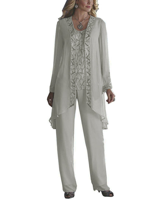 Guest Dressed-3 Piece Mother Of The Bride/Groom Suit with Beading