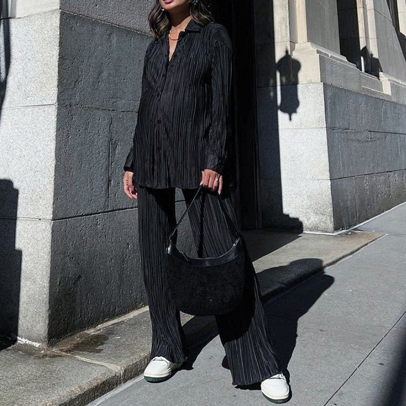 Guest Dressed-Women's Oversized Pant Suit - Several Colors Available