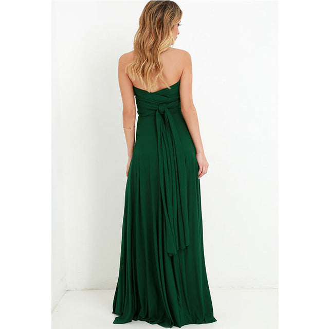 Guest Dressed-Elegant Multiway Convertible Maxi Dress Wedding Guest Dress