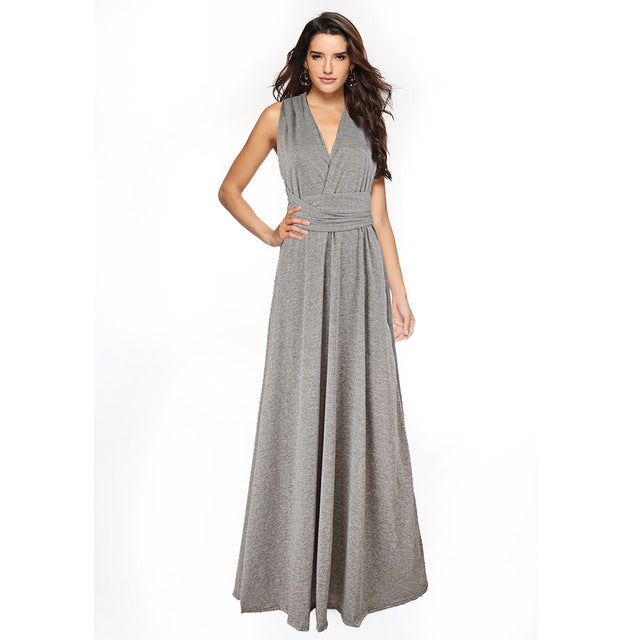Guest Dressed-Elegant Multiway Convertible Maxi Dress Wedding Guest Dress