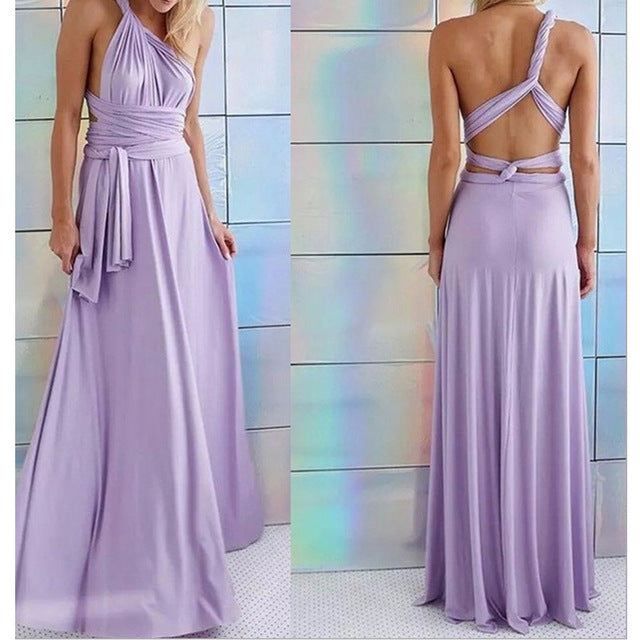 Guest Dressed-Elegant Multiway Convertible Maxi Dress Wedding Guest Dress