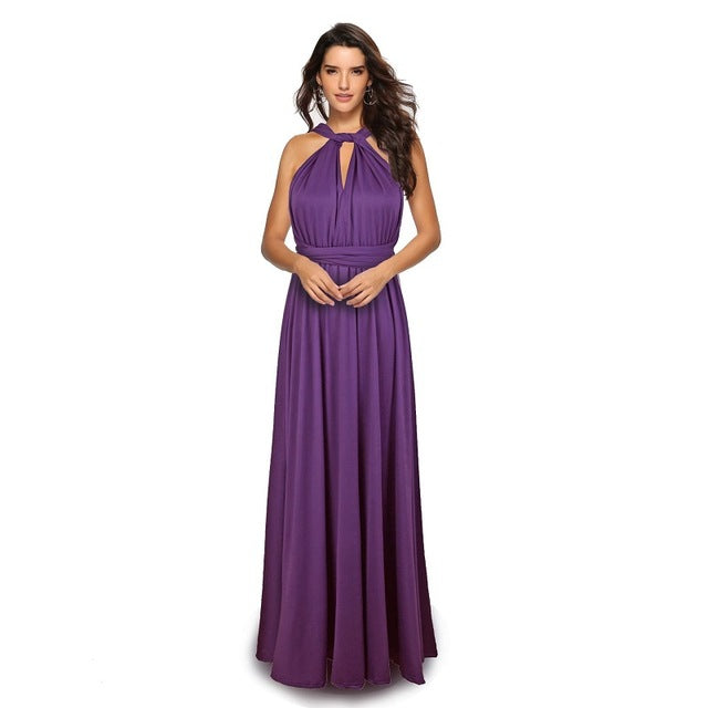 Guest Dressed-Elegant Multiway Convertible Maxi Dress Wedding Guest Dress