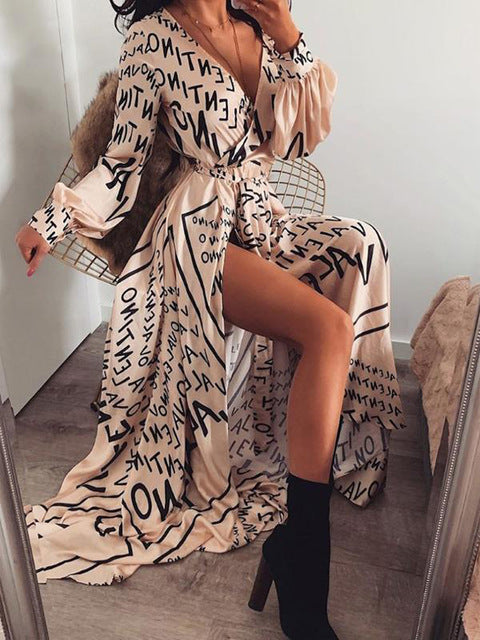 Guest Dressed-Sexy Maxi Dress with Slit