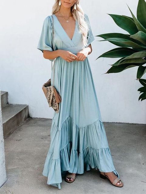 Guest Dressed-Boho Maternity Maxi Dress