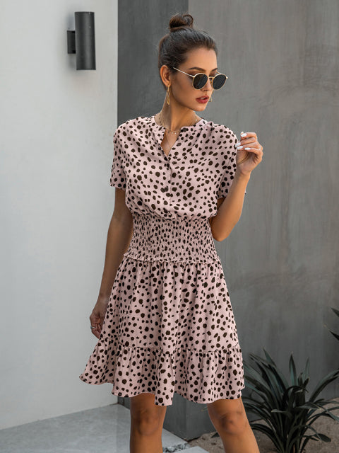 Guest Dressed-Polka Dot Midi Dress
