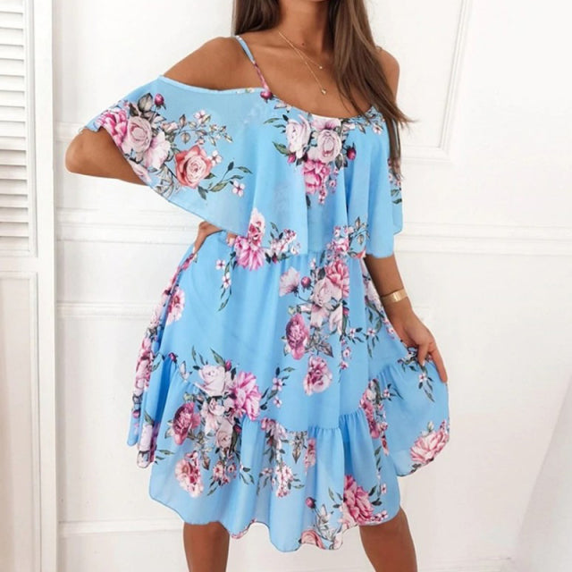 Guest Dressed-Floral Midi Dress
