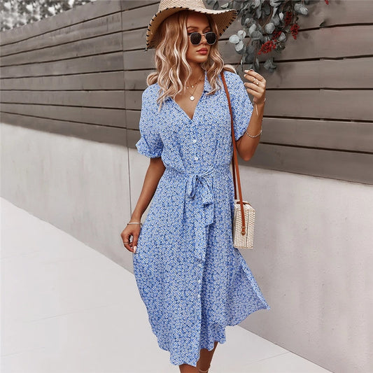 Guest Dressed-Effortless Midi Button Dress