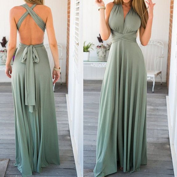 Guest Dressed-Stunning Multiway Convertible Maxi Dress