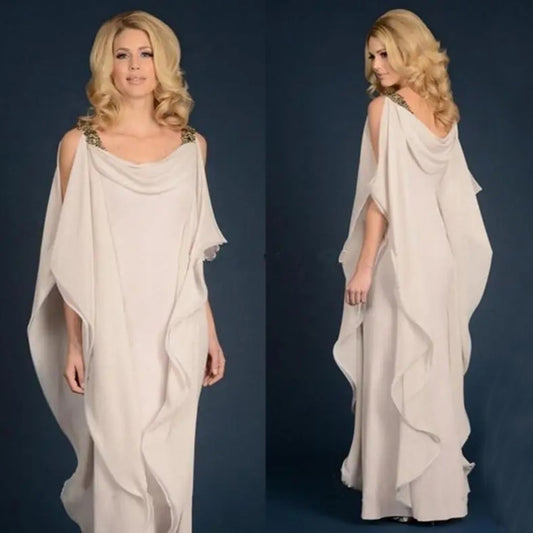 Guest Dressed-Elegant Roman-Inspired Sleeveless Mother of the Bride/Groom Dress
