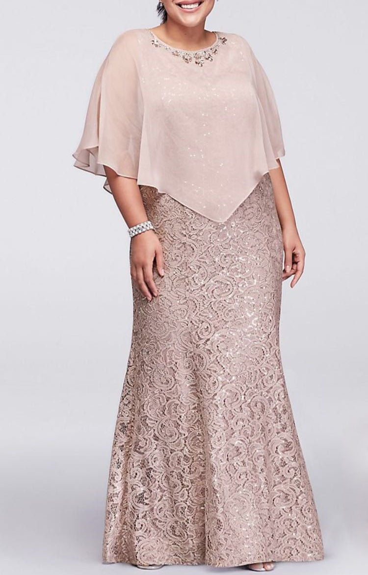 Guest Dressed-Two-Piece Lace Sleeveless Mother of the Bride/Groom Dress with Sheer Shawl in Burgundy, Navy, and Pink