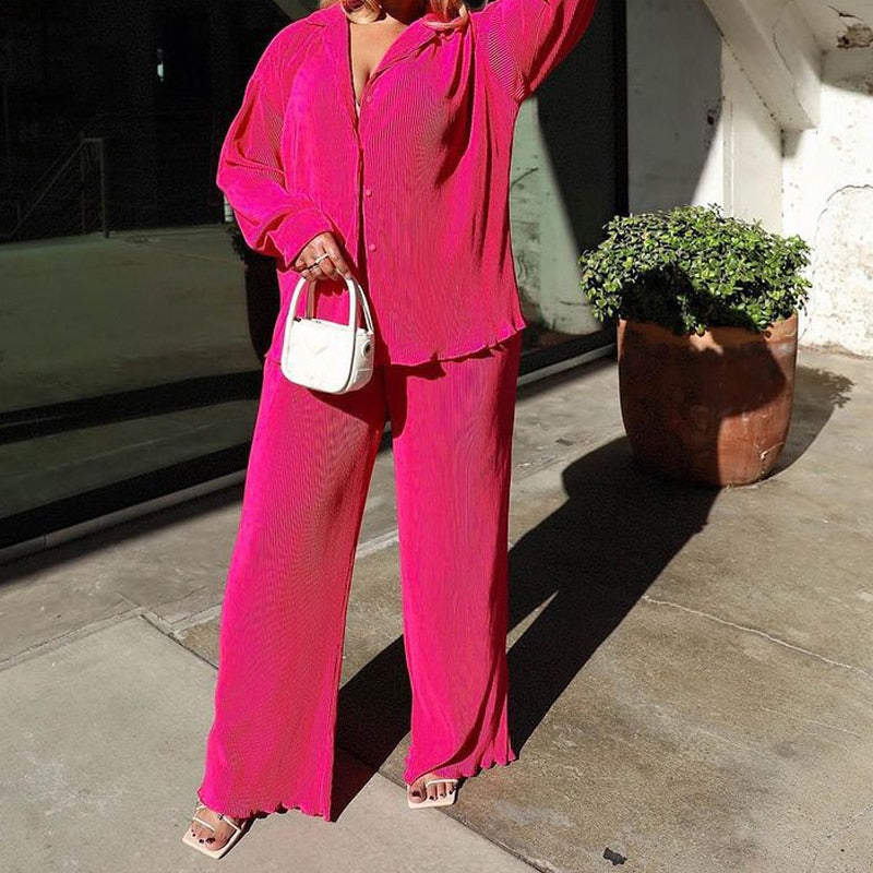 Guest Dressed-Women's Oversized Pant Suit - Several Colors Available