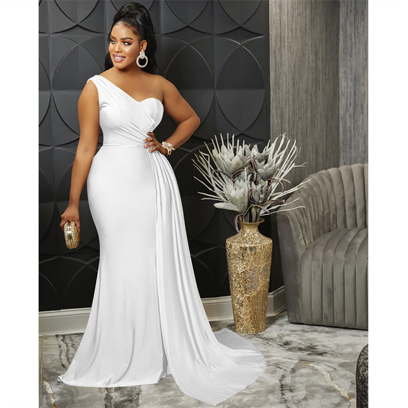 One-Shoulder Sweetheart Floor Length Dress - Mother of the Bride/Groom or Formal Wedding Guest