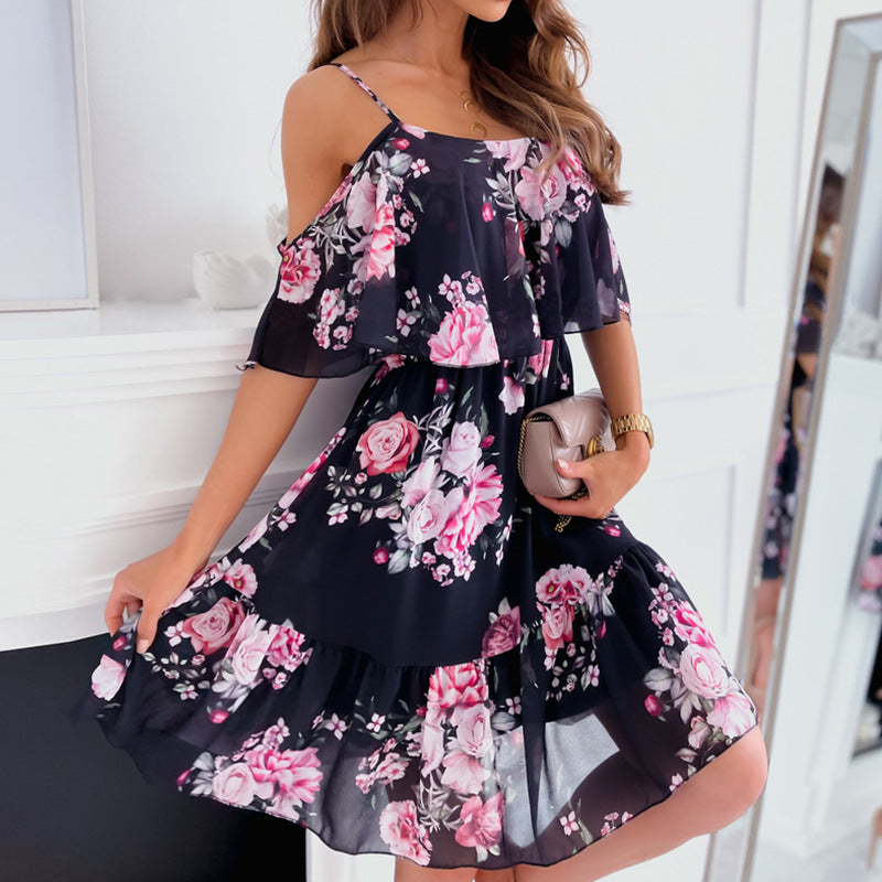 Guest Dressed-Floral Midi Dress