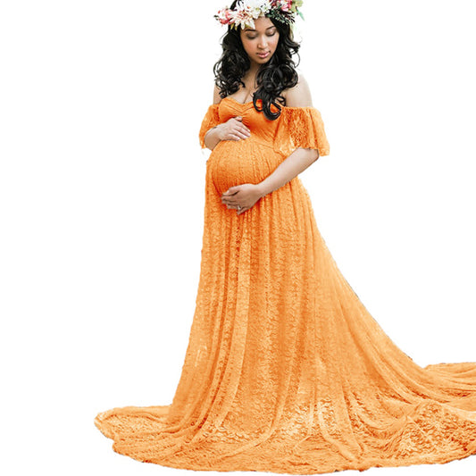 Guest Dressed-Boho Floor-Length Maternity Dress